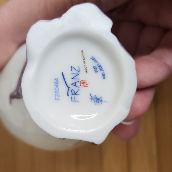 👉*VERY RARE VINTAGE* FRANZ PORCELAIN BASIL TEA CUP & SAUCER SET ~EXCELLENT COND - Picture 10 of 13